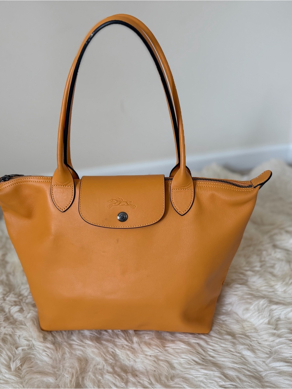 Longchamp Le pliage leather medium should Bag